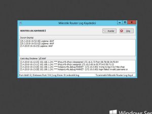 ÜCRETSİZ ROUTER/MODEM/MİKROTİK İÇİN LOG TUTMA YAZILIMI